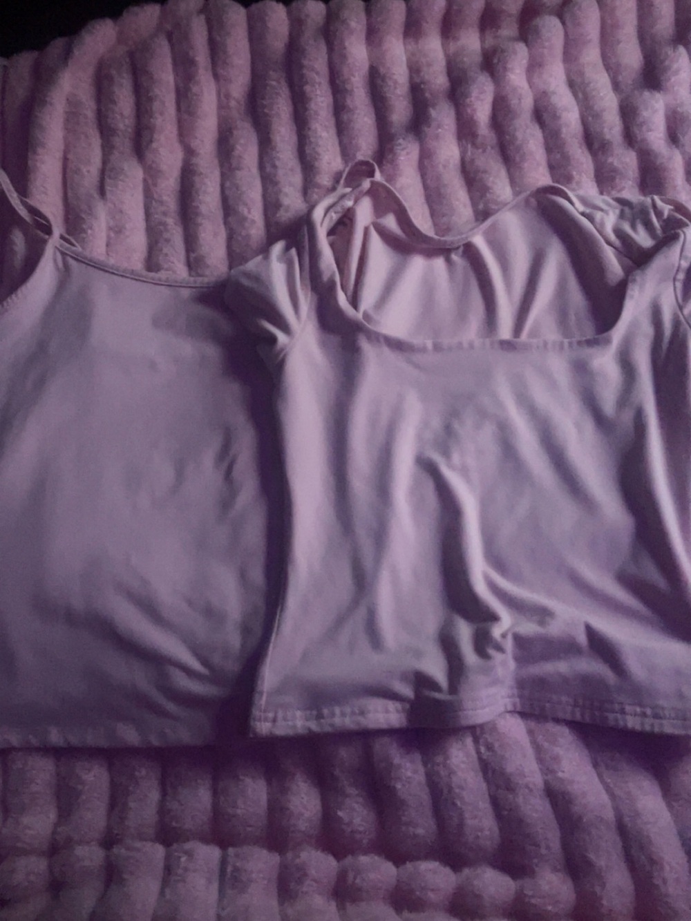 Women’s Lilac Square Neck Tank Top – Soft Stretch